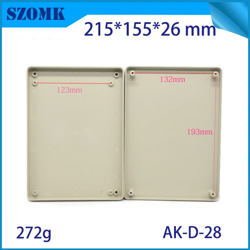 1Piece 215*155*26mm szomk customizable plastic box for electronics enclosure housing standard abs plastic casing device box