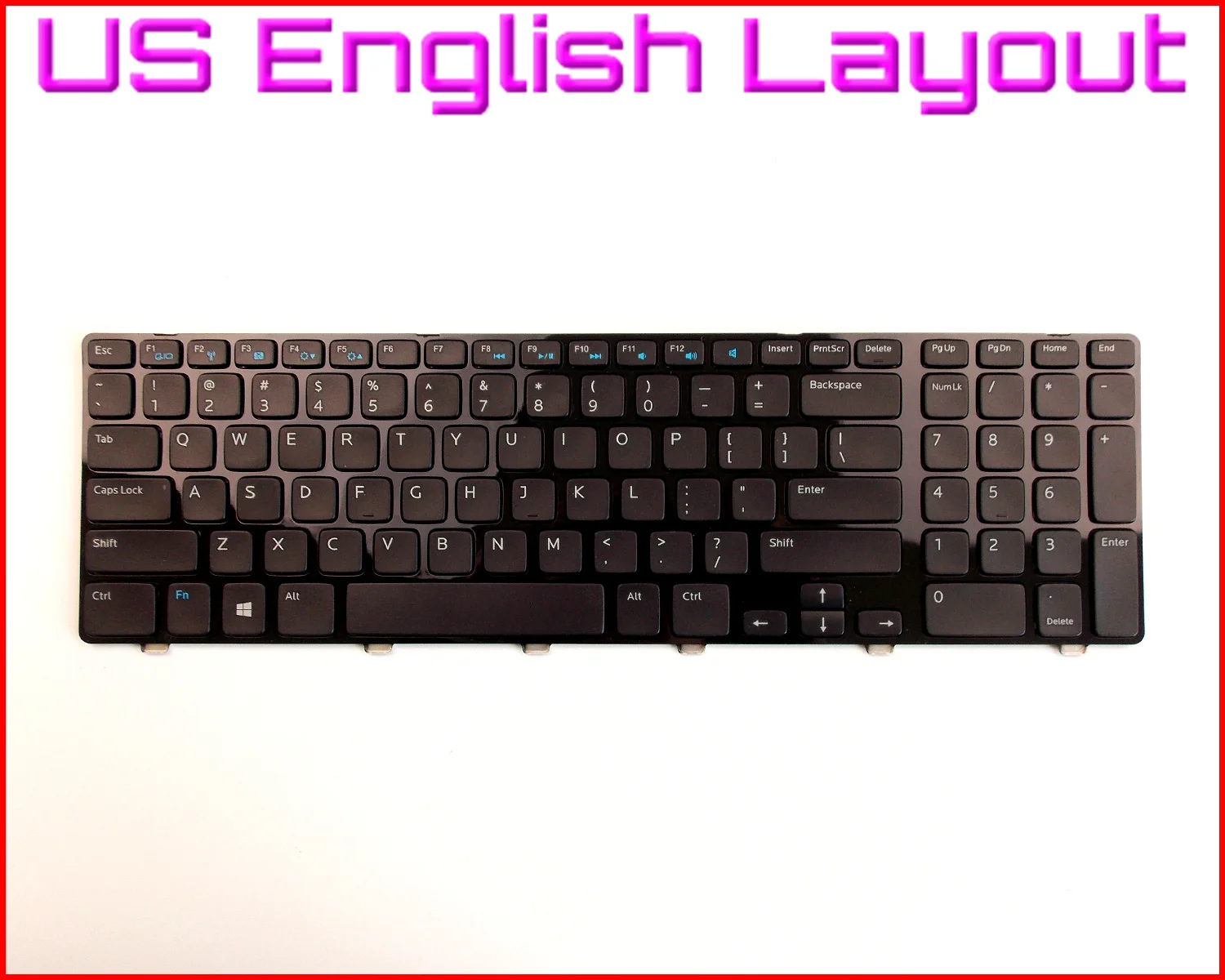 New Keyboard US English Version for Dell Inspiron 17 3721 N3721 PK130T32A00 0JJNFF Laptop