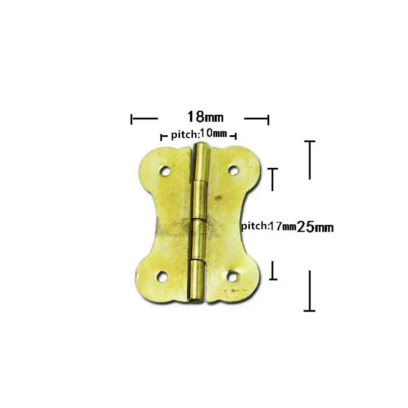 

Bulk Round Flower Cabinet Door Hinge,Door Butt Hinges For DIY Box,4 Holes Bag Accessory,Yellow/Gold Color,18*25mm,With Screws