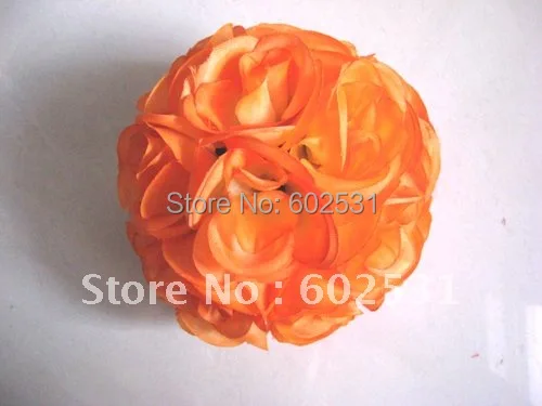 SPR 15cm wedding plastic inner silk kissing ball-orange-optional color,celebration decoration flower ball