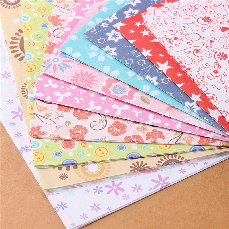 72 Sheets 15X15cm Mix Color Square 12 Kinds of Patterns Paper Craft Origami Folding Paper Flower Patterned Papers DIY Kid Gift