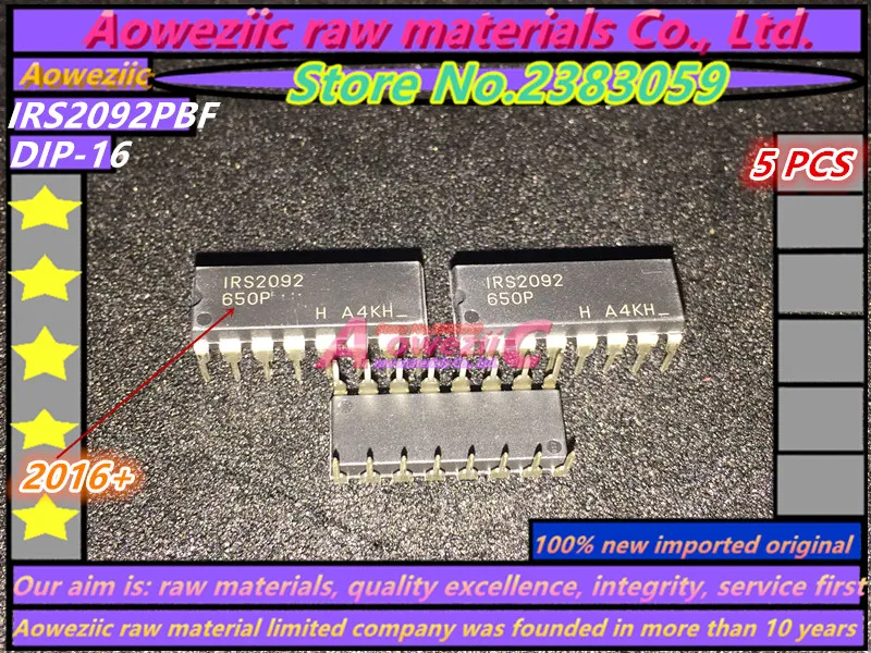

Aoweziic 2016 + 100 новый импортный оригинальный IRS2092PBF IRS2092 DIP-16 аудио усилитель мощности