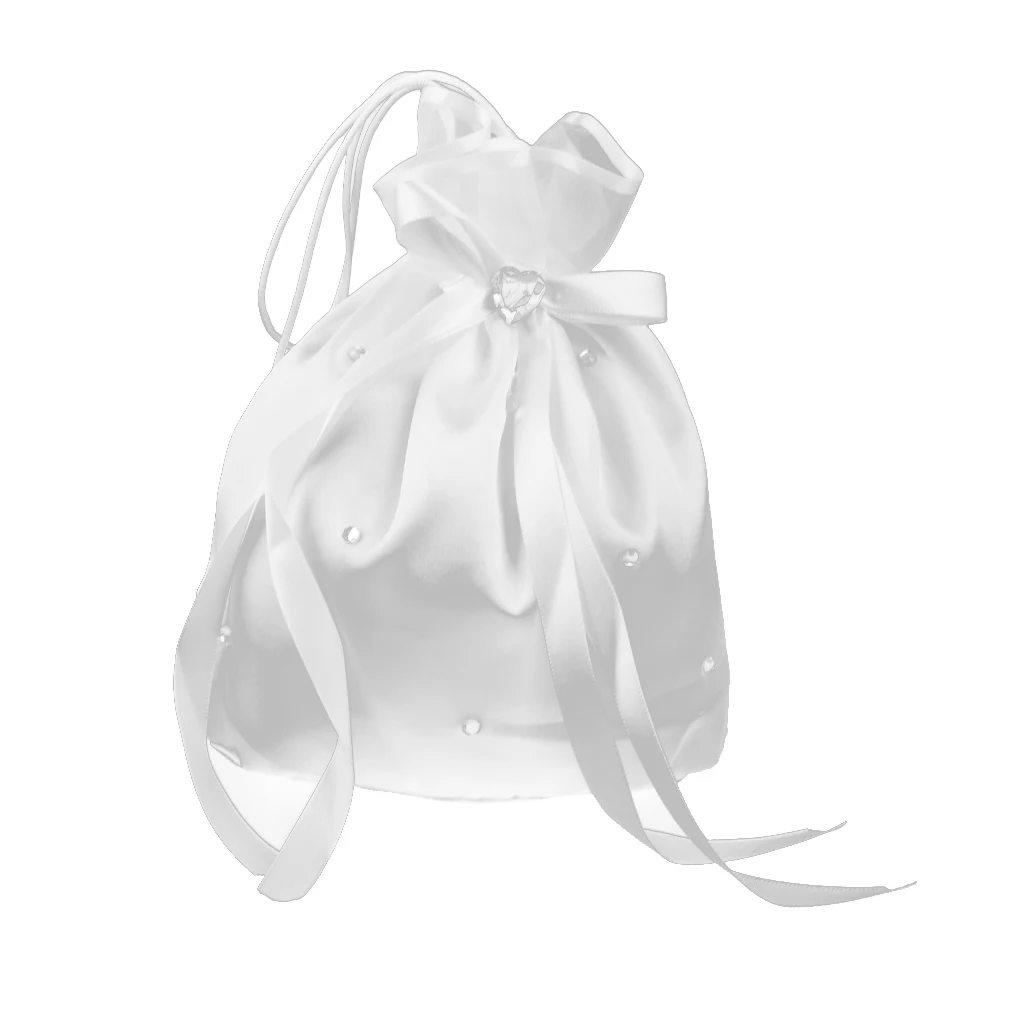 Sac à Main en Satin Blanc et Clip pour Patients de Mariage, Sacoche de Proximité pour Fille, Décoration de Maison