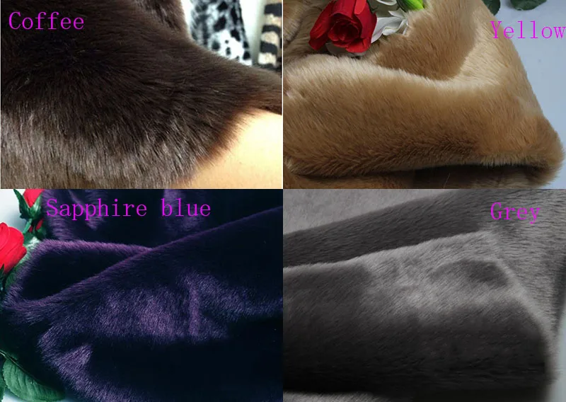 Wholesale quality pile 2cm Faux rabbit fur Fabric,photography background blanket,vest shawl material.170cm*50cm/pcs