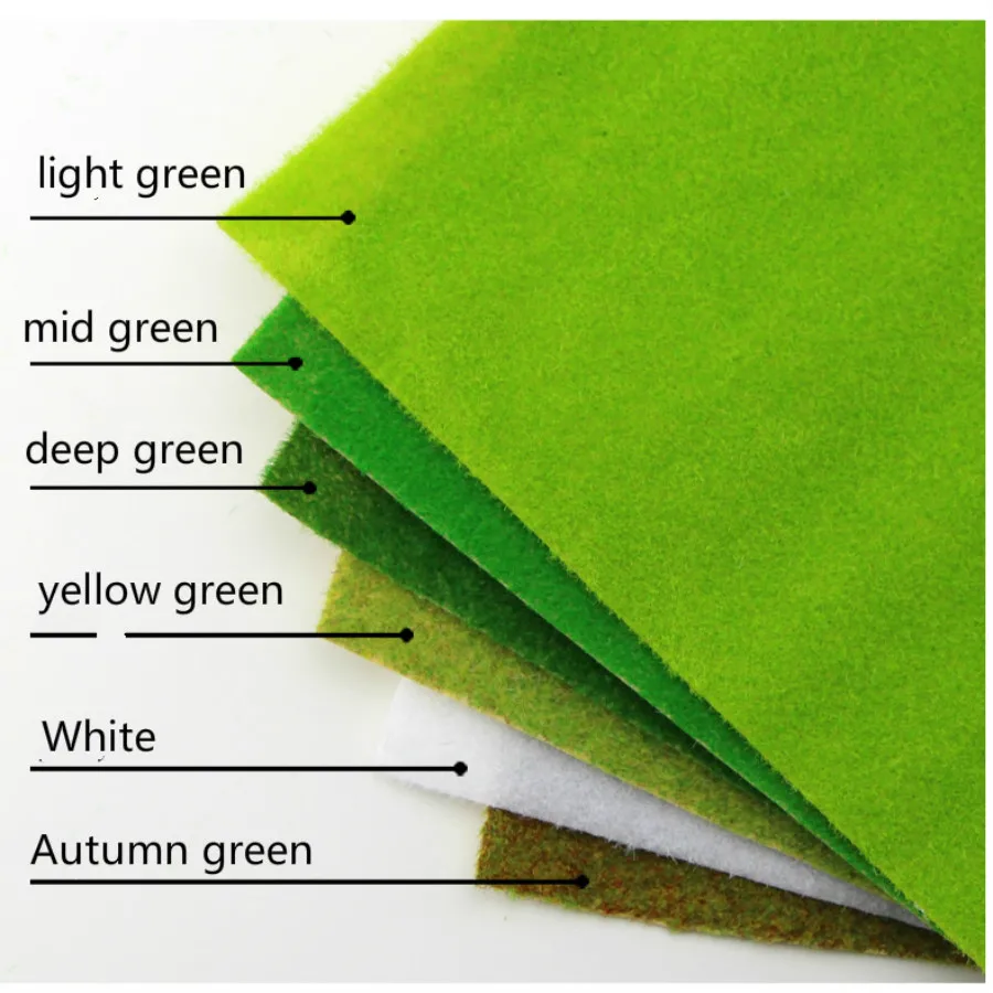HO O N skala 0.5x2.5m mata do trawy skala 2 sztuk/partia Model zielony dywan do modelowania architektonicznego sceneria układ pociągu