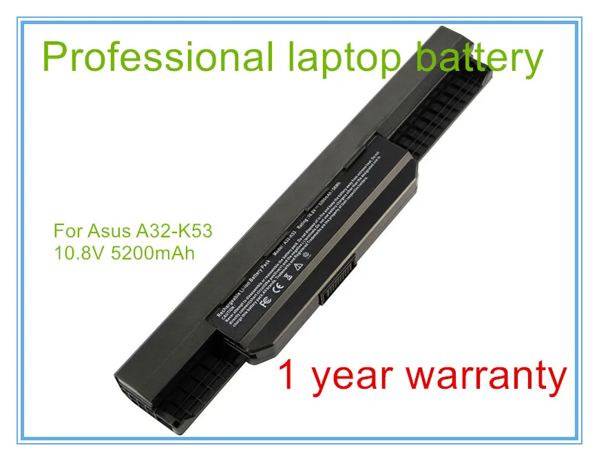 10.8V 5200mAh Battery A32-K53 for A42-K53 A41-K53 A31-K53 A43 A53 A54 A83 K43 K53 K53S P43 P53 X43 X44 X53 X54 X84 P43JC