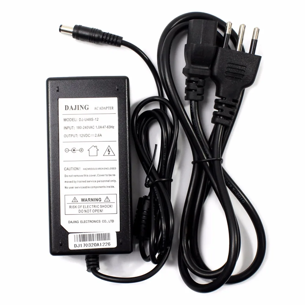 12VDC 2.6A 40W AC Power Adapter For LCD Monitor(One Of IT UK DE FR US/NEMA AU EU Plug)