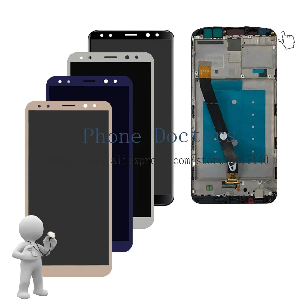 5.9'' Full LCD DIsplay + Touch Screen Digitizer Assembly With Frame For Huawei G10 / G10 Plus / Mate 10 Lite RNE-L01 / L21 / L23