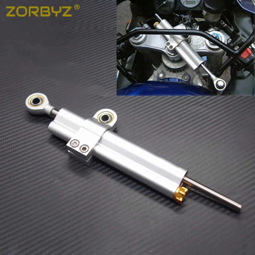 ZORBYZ Silver Motorcycle CNC Adjustable Steering Damper Stabilizer For CBR250 CB400 VTEC CBR900 893 919 929 954 CBR600 CBR1000