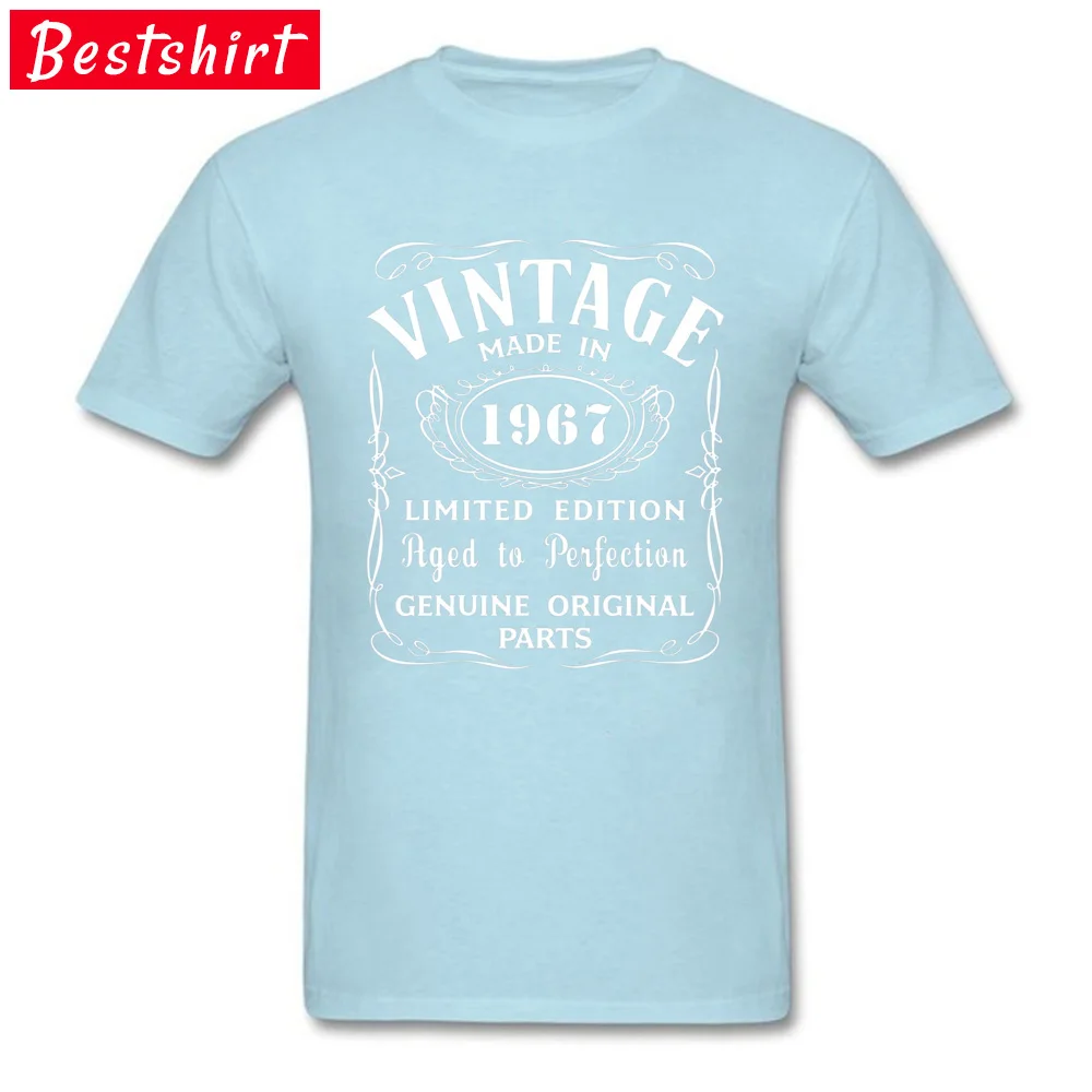 Design Father T Shirt Vintage Made In 1967 Genuine Original Mens Birthday T-shirts Big Size Fashion Tops Tees Streetwear Men