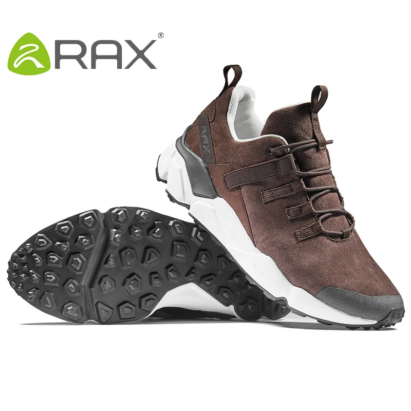 RAX 2017 New Men\'s Suede Leather Waterproof Cushioning Hiking Shoes Breathable Outdoor Trekking Backpacking Travel Shoes For Men