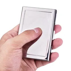 Men ID Credit Card Holder Porte Carte Thin Aluminium Business Credit Card Box Women Metal Bank Pocket Case Wallets Anti-Theft