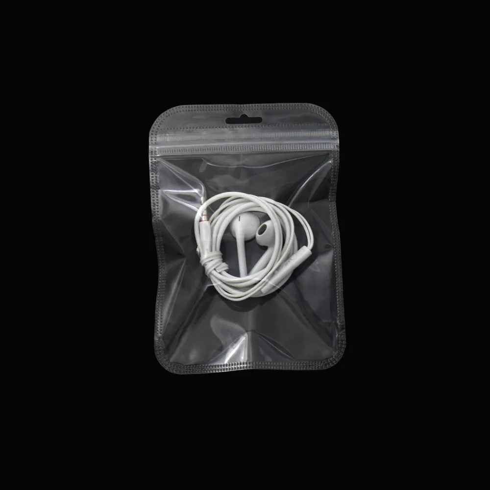 

200Pcs 10.5*15cm Reclosable Clear Plastic Zip Lock Gift Jewelry Pouches Grip Seal Flat Plastic Grocery Package Hang Hole Bag