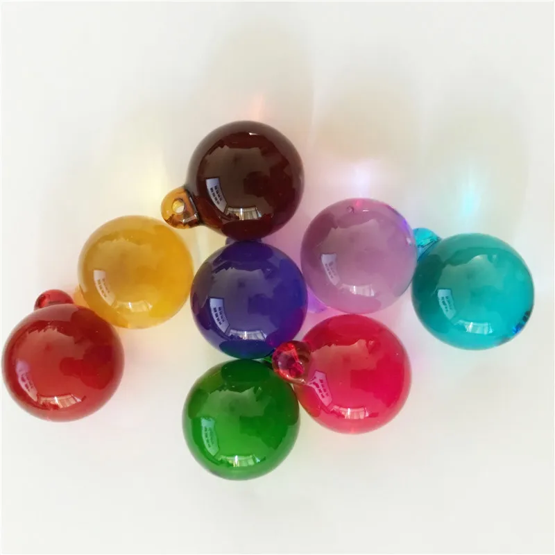 

Hot Sale 100pcs/Lot 20mm Mixed Color Crystal Sphere Smooth Good Luck Feng Shui Balls Hanging Balls Home Decoration