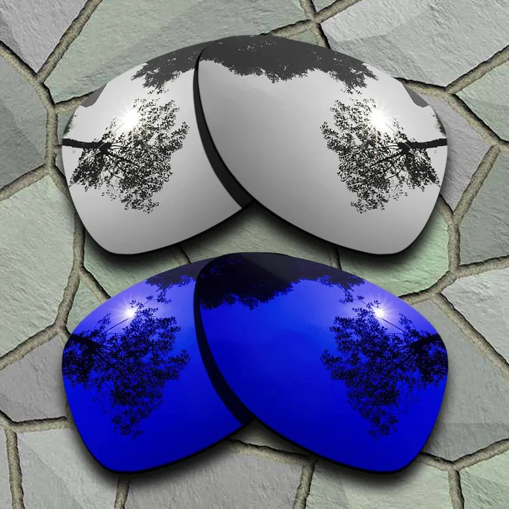 Chrome&Violet Blue Sunglasses Polarized Replacement Lenses for Oakley Dispatch 2