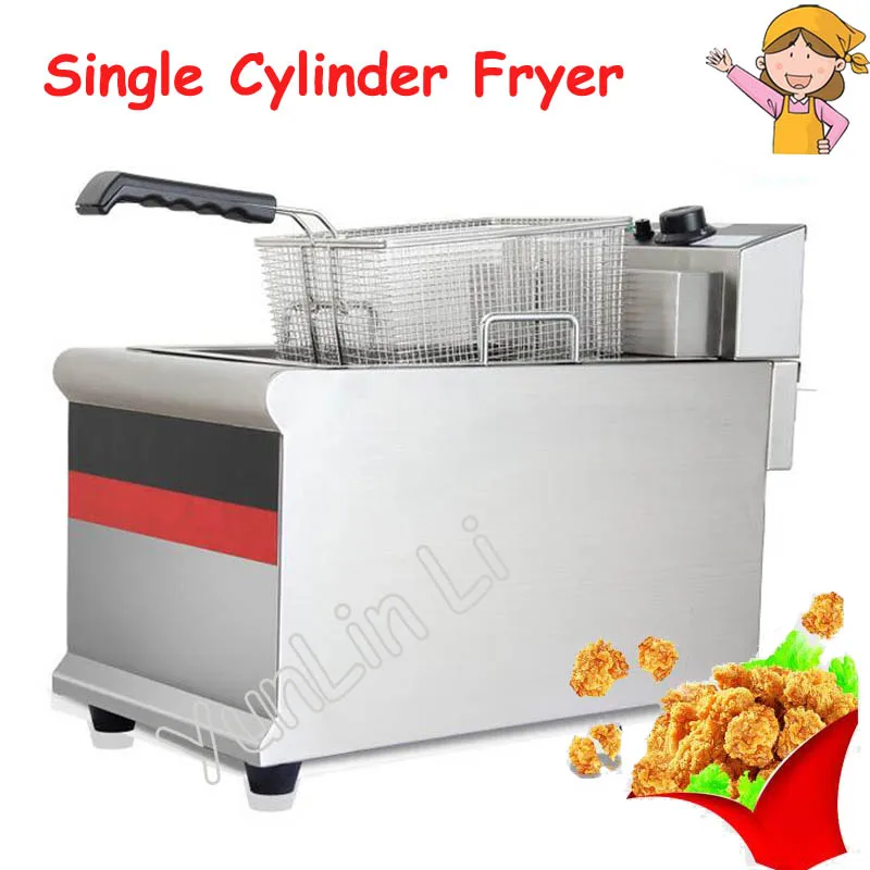 Electric Single Cylinder Fryer French Fries Fritters Chicken Machine Commercial Frying Machine