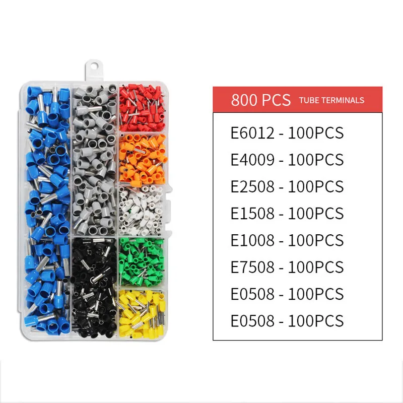 HSC8 6-4 Terminal Crimpen Zange Crimper Zwinge crimpen werkzeug Zange Set mit 1200 Terminals Kit für Kabel Ende -ärmeln Aderendhülsen