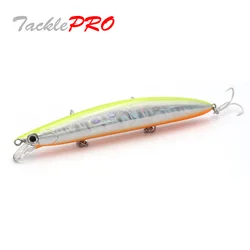 TacklePRO-M42 Long Casting Minnow Hard Fishing Bait, Artificial Floating Lure, 3D Eyes, 20g, 125mm, 0.3-0.9m, 1Pc