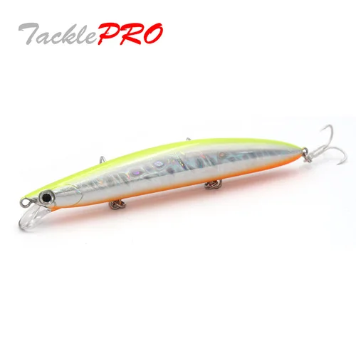 Imagen 1 del producto TacklePRO-M42 Cebo de pesca duro Minnow de fundición larga, señuelo flotante Artificial, ojos 3D, 20g, 125mm, 0,3-0,9 m, 1 ud.