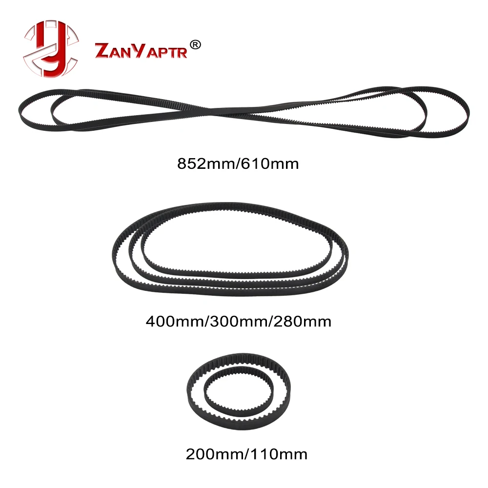 3D printer Belt Closed Loop Rubber GT2 Timing Belt  2GT-6 200mm 110/188/200/280/300/400/610/852  Width 6mm For UM2 Ender 3 Voron