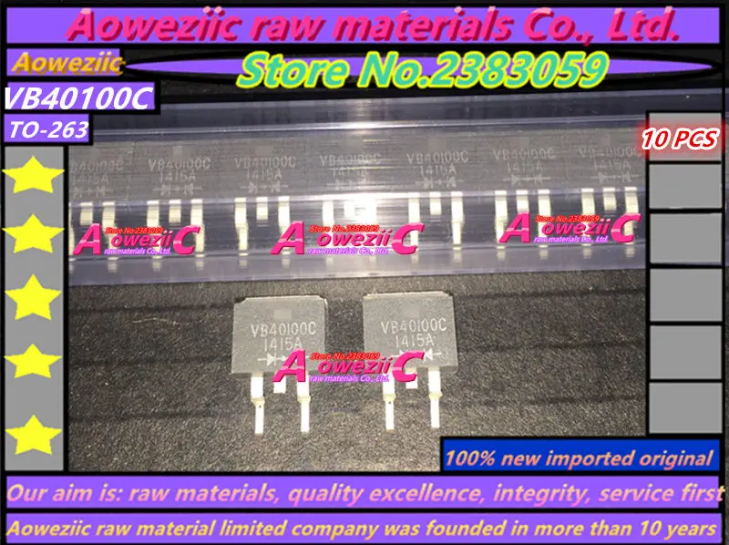 

Aoweziic 100% new imported original VB40100C VB40100C-E3/8W rectifier diode TO-263AB Schott rectifier 100V 40A