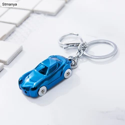 New Men Metal Keychain Women Car Key Chain with LED light fashion Charm Car Key Ring Hot Key Holder Best Gift Jewelry K2000