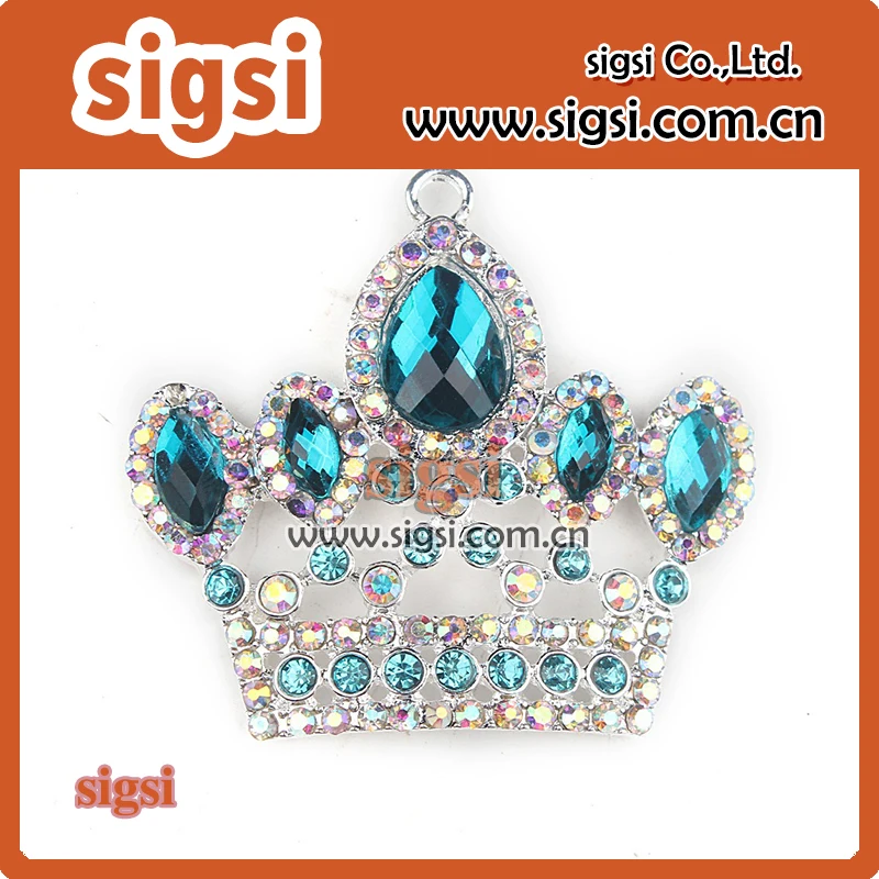 Honourable crown beautiful rhinestone pendant for gift