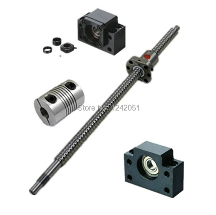 

1pcs antibacklash ball screw 1605 -L400mm-C7+BK/BF12 + 2pcs 6.35*10mm couplers