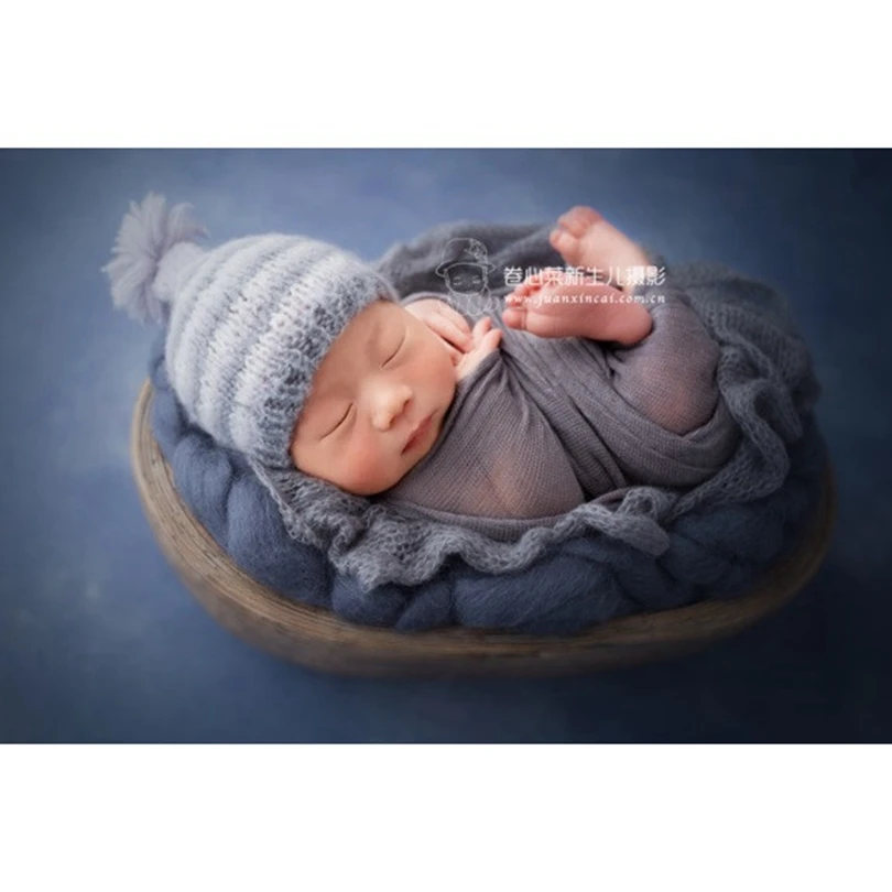 Newborn Jeresy Stretch Wraps Baby Soft Swaddle Blanket Knit Rayon Stretch Wraps Layer Fabric Newborn Photography Props