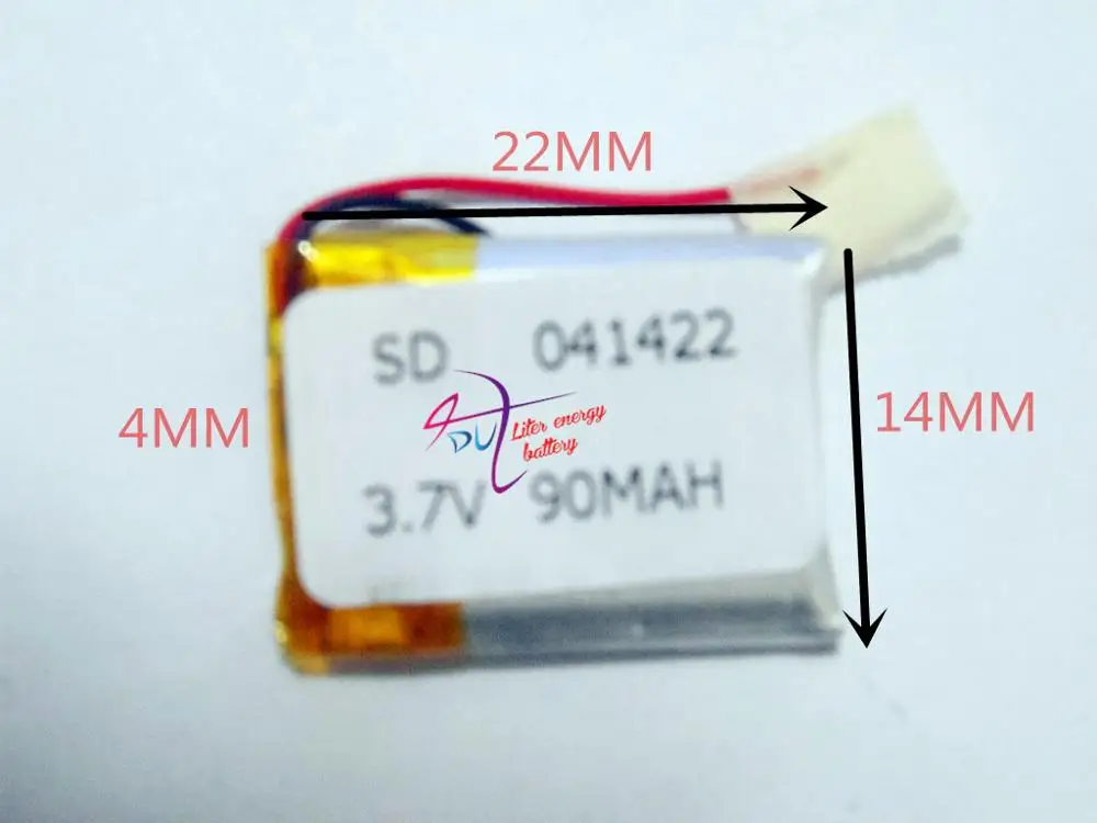 Лучший бренд батареи MP3 MP4 Бесплатная доставка 3,7 V литиевая батарея 041422 401422 90mah MP3 MP4 MP5 игрушечная батарея Bluetooth Батарея