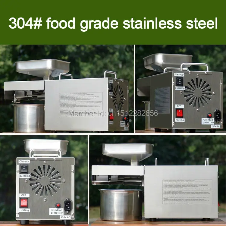 Stainless steel automatic cold press oil machine, oil cold press machine, sunflower seeds oil extractor, oil press