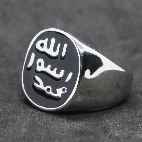 Fashion Black Ring 316L Stainless Steel Women Mens Polishing Biker Ring