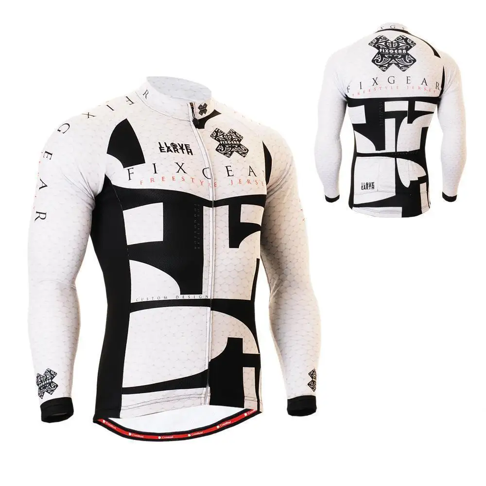 Men`s MTB Road Bike Jacket 3401 Technical Graphics Long Sleeve Cycling Jersey 4 Seasons Comfortable Quick Dry Bicycle Cycle Gear