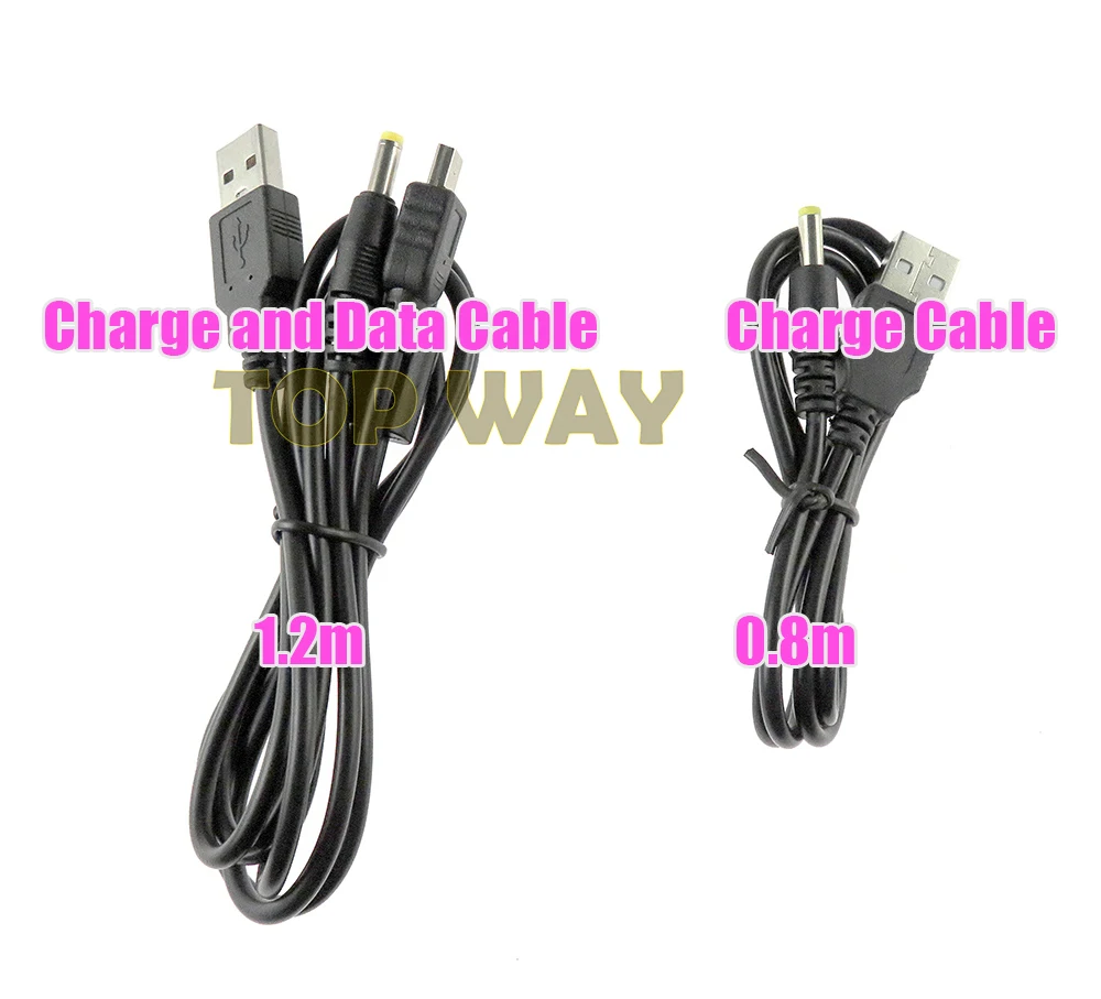 40PCS 2 IN 1 USB Data Charge Cable For PSP1000 PSP2000 PSP3000 Charger Data Transfer Charging Cord Line for PSP 1000 2000 3000