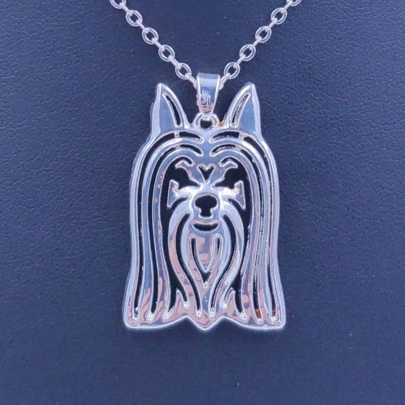 Australian Silky Terrier Cute Dog Animal Pendant Necklace Gold Silver Plated Jewelry For Women Male Female Cute AKC  N181