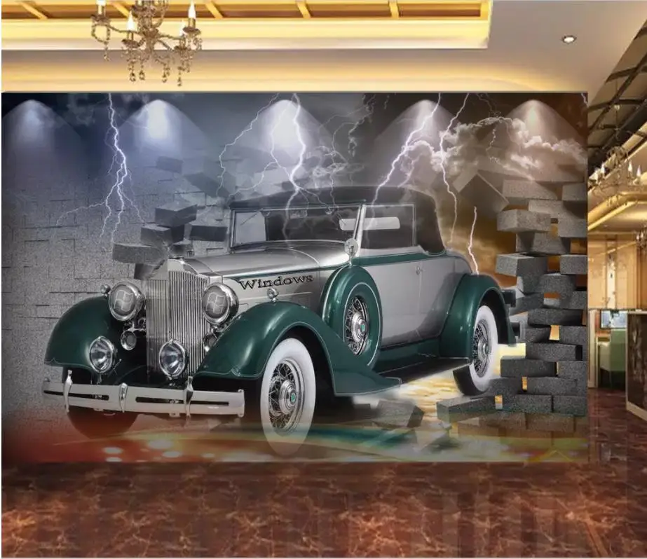 

Retro 3D European Custom Photo Wallpaper car Wallpapers for Living room Any room Background wall Mural Wall Paper