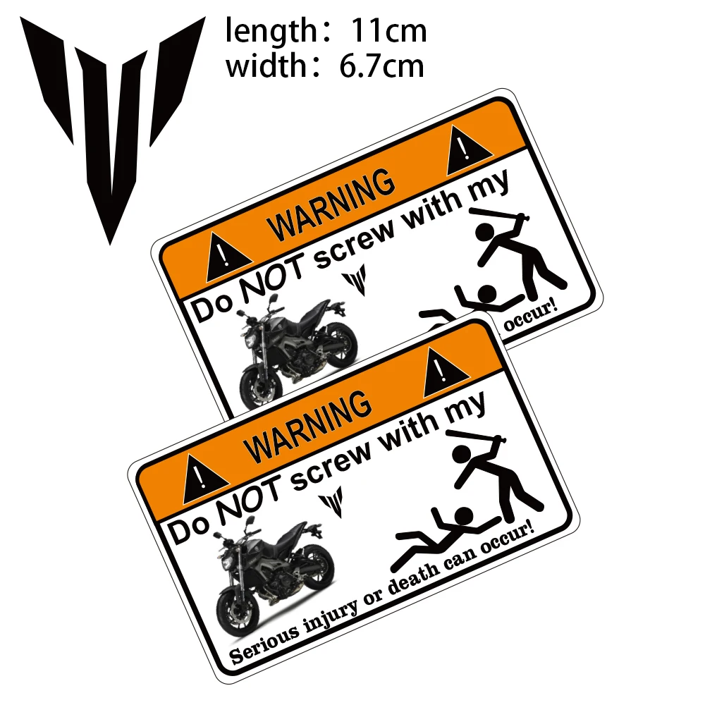 

KODASKIN Motorcycle Cheap 2D Creative Warning Sticker Decal for YAMAHA MT09 MT10 MT07 MTX3 MT01