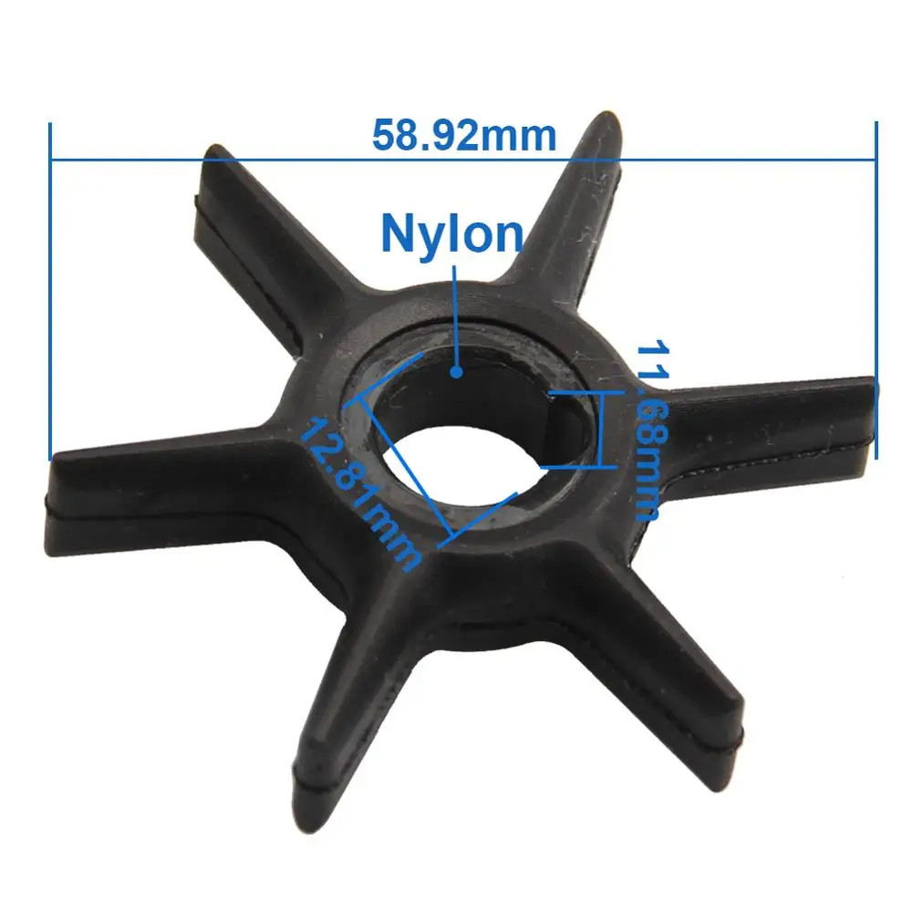 CarBole Water Pump Impeller For Mercury 47-42038 47-42038-2 47-42038Q02 18-3062 4.8-9.9-10-15 HP Outboard Engine Impeller Parts