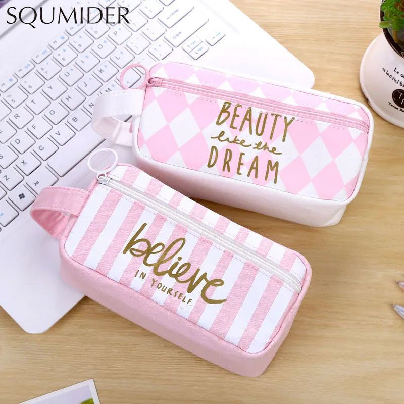 Kreative Bleistift Fall Einfache Design Stil Zipper Bleistift Taschen Stift Halter Schule Lieferungen Schreibwaren Bleistift Box für Jungen oder