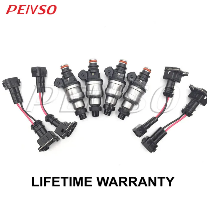 

PEIVSO 4pcs 550cc Fuel Injector For Honda D16 D18 B16 B18 B20 F22 H22 H22A 42LB EV1