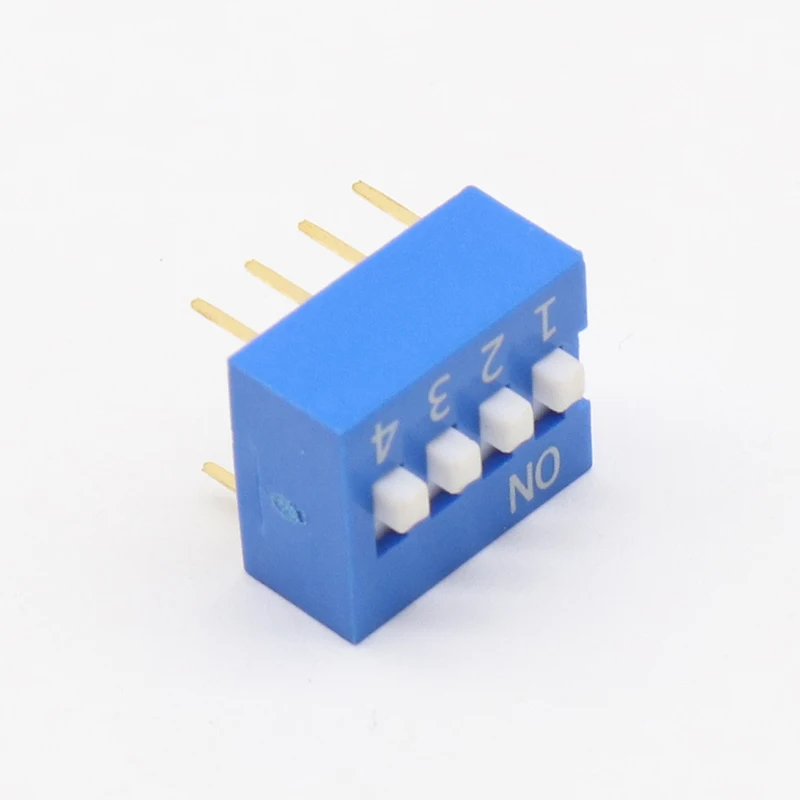 IMC Hot 10 Pcs 2 Row 8 Pin 4P Positions 2.54mm Pitch DIP Switch Blue