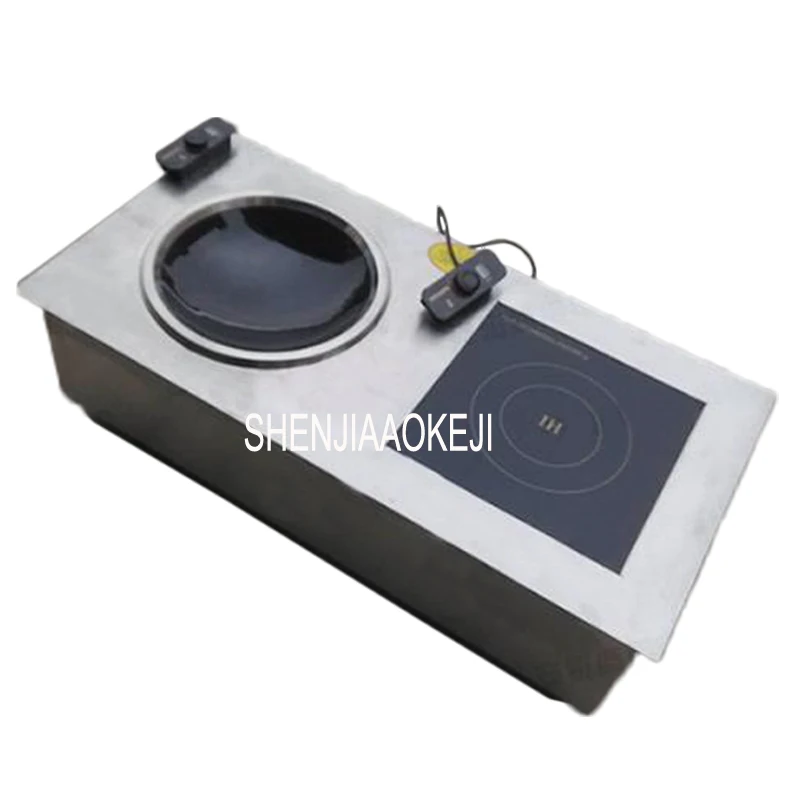 

commercial ceramic electric double burner induction cooker Embedded concave induction cooker Concave plane frying furnace 220v