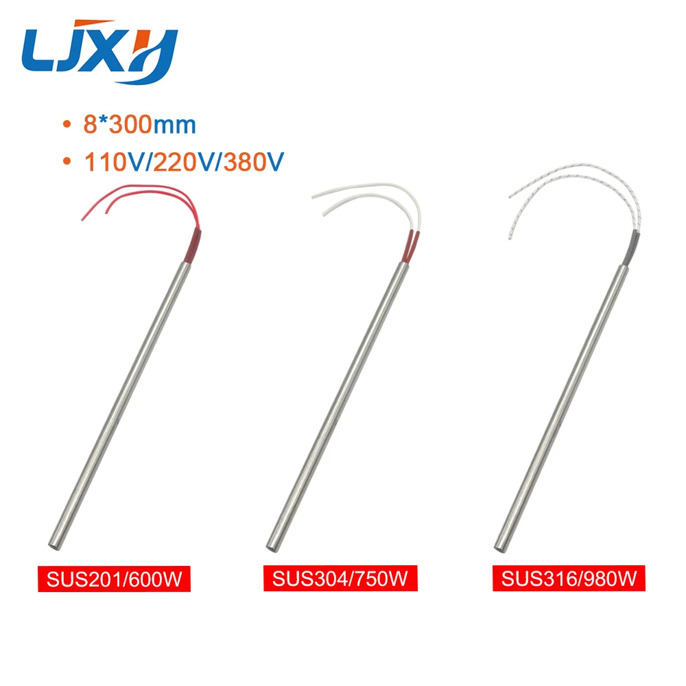 LJXH Heating Element Electric for Heating Cartridge Heaters 8x300mm/0.314x11.81