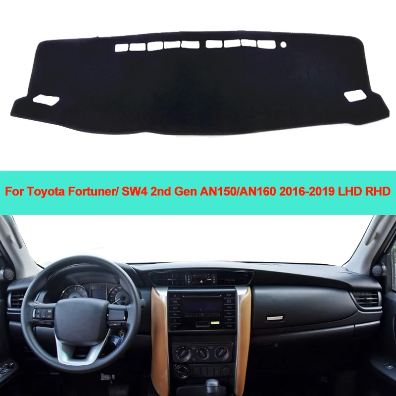 

Car Inner Dashboard Cover Dash mat Carpet Cushion Sun Shade For Toyota Fortuner / SW4 2nd Gen AN150/AN160 2016 2017 2018 2019