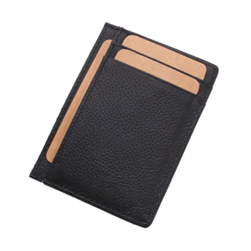 GUBINTU Coin Purse Leather Men's Card Package Of Solid Color Multi-Card Card Package Korean Version Of The Simple Bus Card Sets