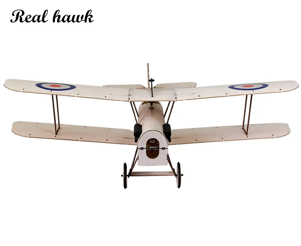 Sopwith-SE5A 378mm Balsa Biplane Laser-Cut RC Plane Kit Uncovered Frame for Aeromodelling & Historical Scale Building
