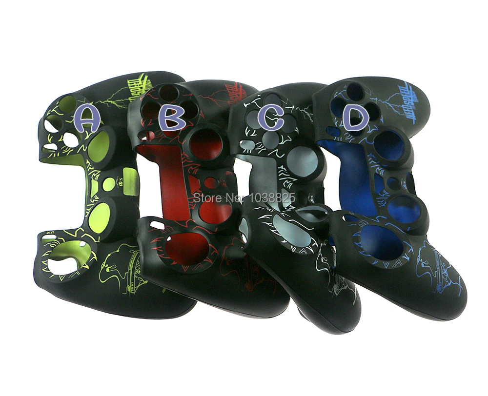 2 قطعة/الوحدة موضة سيليكون المطاط هلام جراب هاتف جلد تحتاج ل سرعة تصميم ل بلاي ستيشن 4 PS4 تحكم