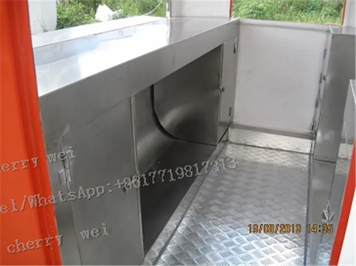 ¡Envío gratis por mar a puerto marítimo! Carrito de helados fritos, carrito de comida, remolque, furgoneta, triciclo, color personalizado, 250cm