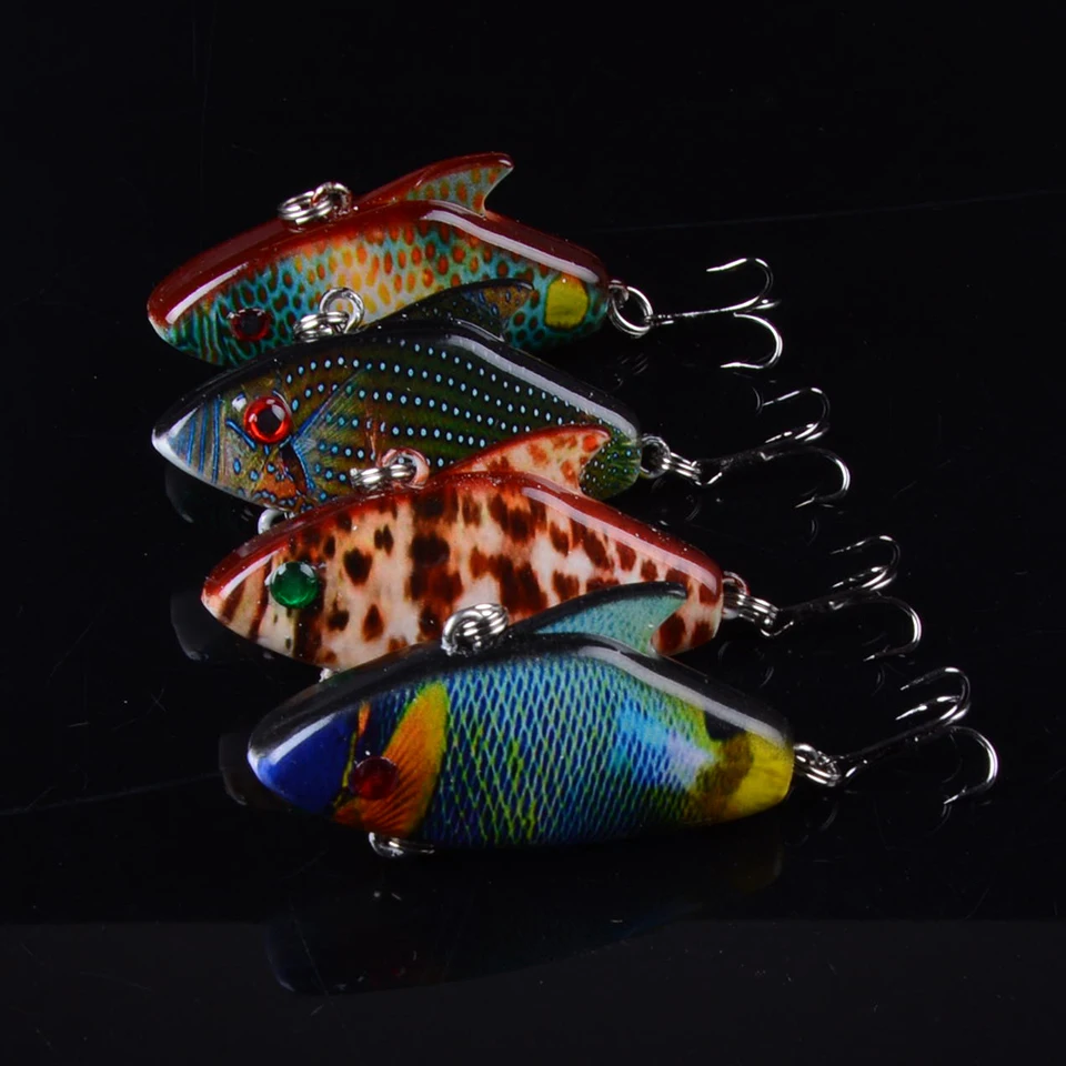 

4PCS 5.5cm 7.6g Pesca VIB Baits Fishing Lure Minnow Crankbait Hard Bait Tight Wobble Slow sinking Jerkbait Fishing Tackle