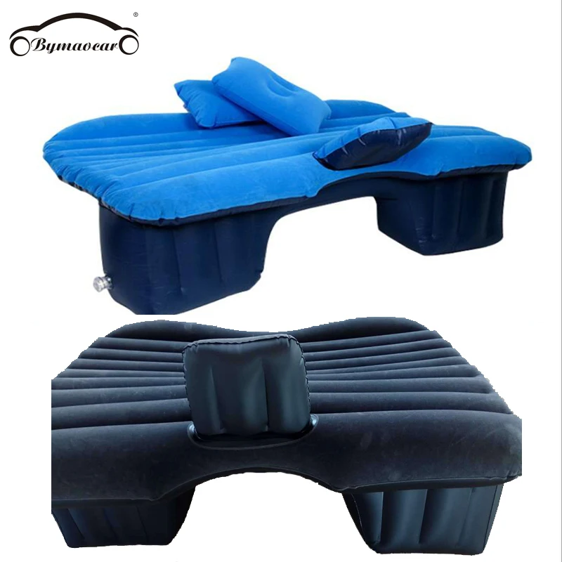 Bymaocar Inflatable car mattress  outdoor camping inflatable bed PVC flocking Multifunctional Car inflatable bed car accessories